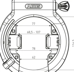 Abus 6950 AM NR Xplus one size runkolukko
