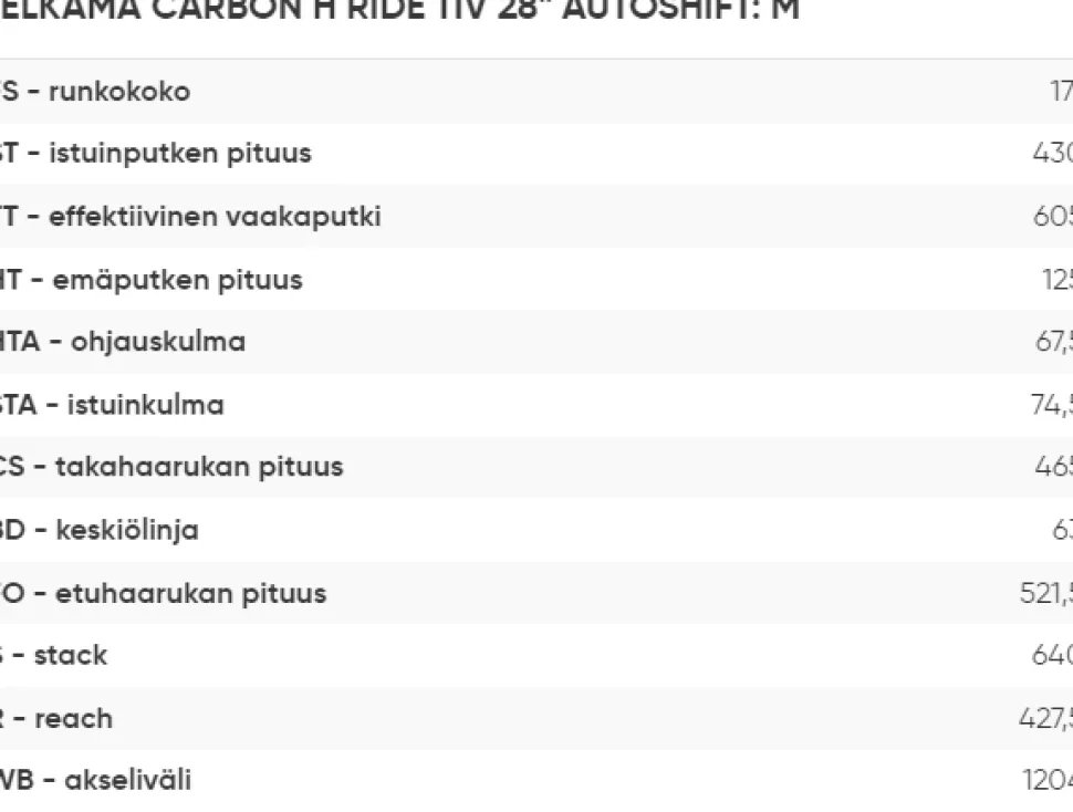Helkama Carbon H Ride Autoshift